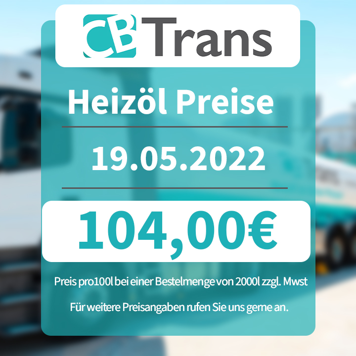 Heizöl Preise CB Trans 19.05.2022