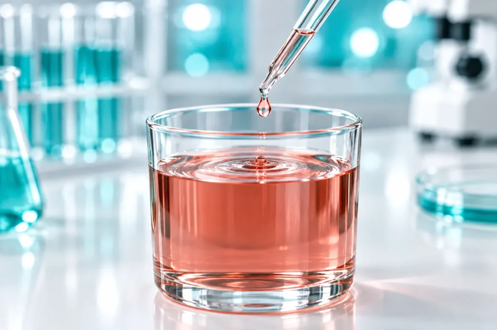 Premium-Heizöl: Additive werden im Labor einer Heizölprobe zugegeben